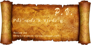 Püspök Virág névjegykártya