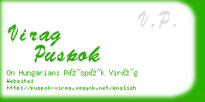 virag puspok business card